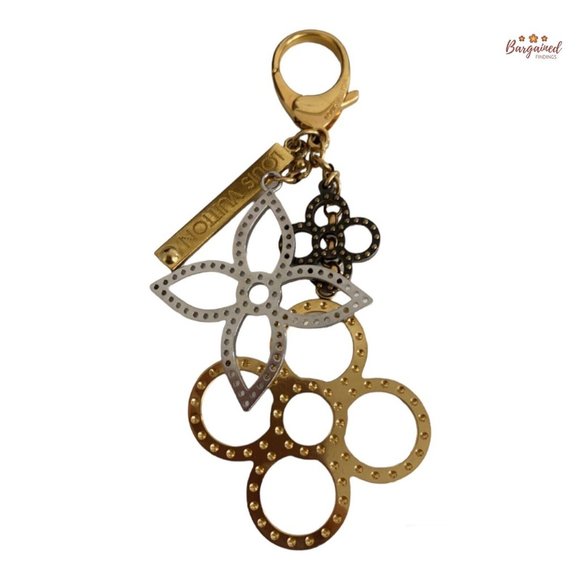 Authentic LOUIS VUITTON Goldtone Tapage Key Holder And Bag Charm - Picture 3 of 12